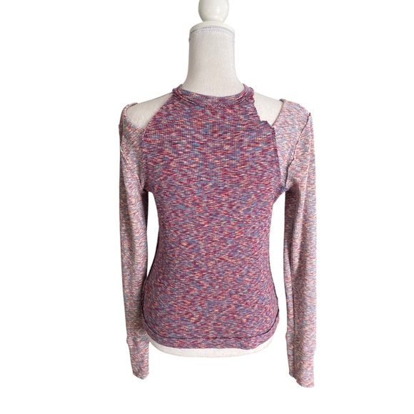 Free People We The Free Out Of Control Cold Shoulder Top Size Large - Picture 3 of 6